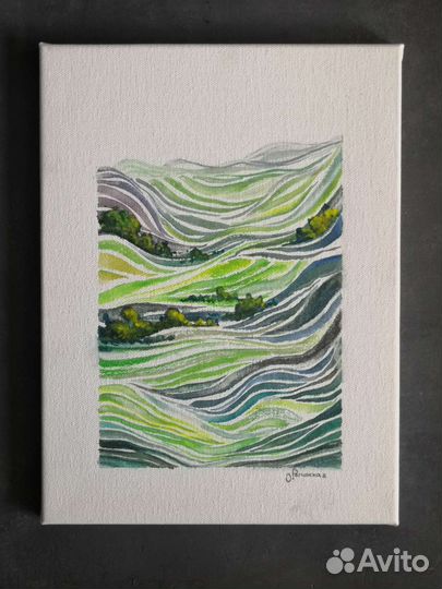 Интерьерная картина акварелью 