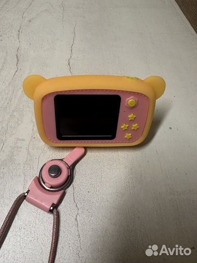 Детский цифровой фотоаппарат желтый мишка