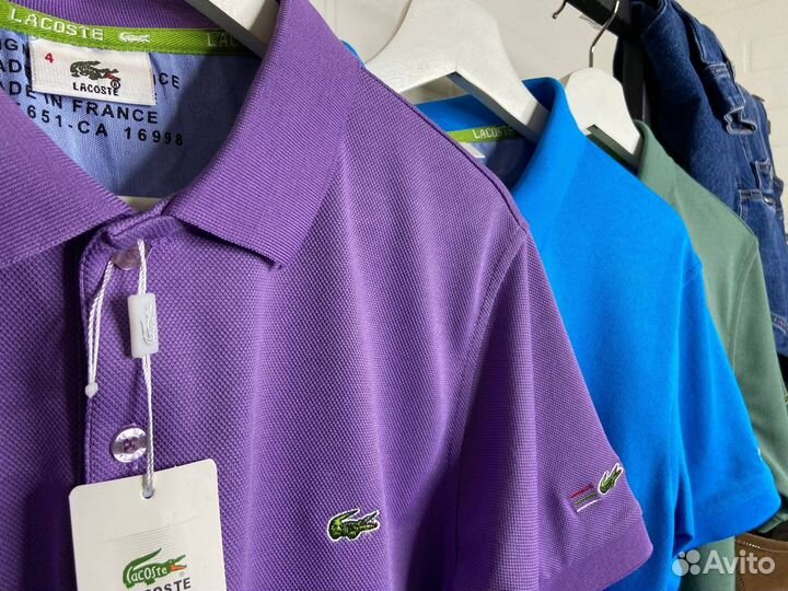 Поло мужское Lacoste 46-56 синий