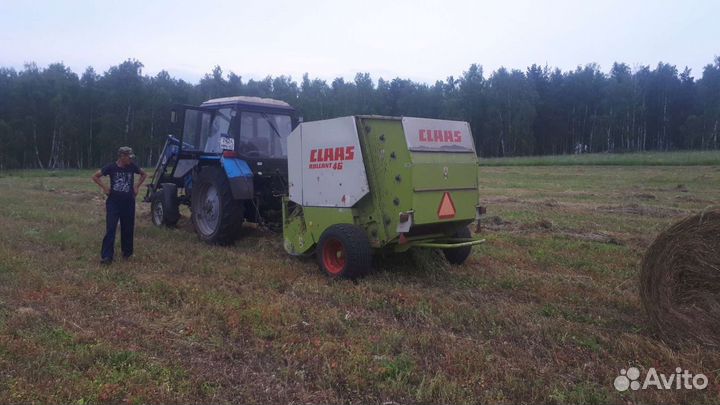 Прессуем сено в рулоны