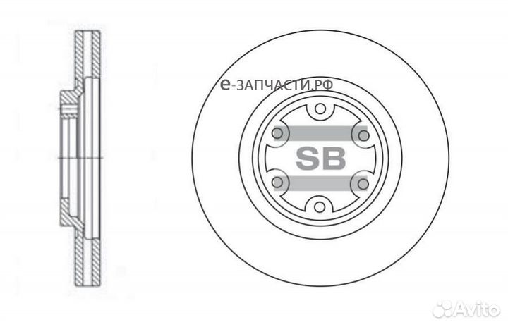 Sangsin brake SD1049 Диск тормозной