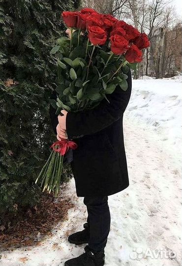 Высокие розы Доставка цветов