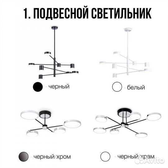 Люстры и потолочные светильники