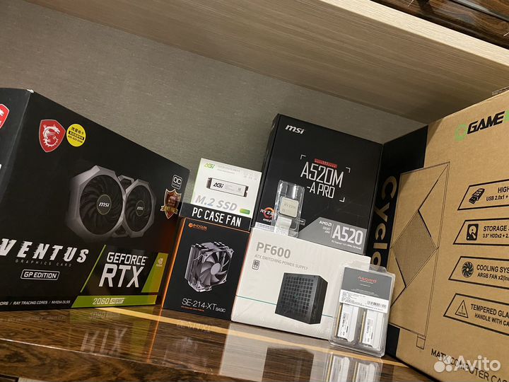 Игровой пк Ryzen 5 5500, RTX 2060 Super 8Gb,16DDR4