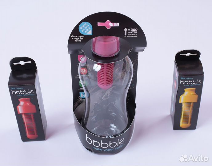 Бутылка с 3 Фильтрами для Фильтрации Очистки Воды