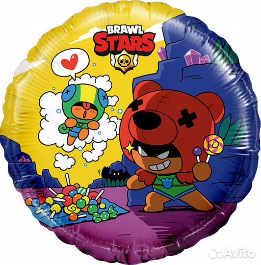 Воздушный шар Brawl Stars Леон и Нита