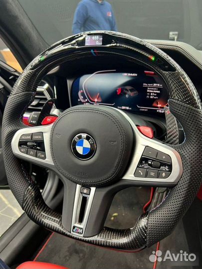 Руль M-Performance карбон дисплей BMW 3 серия G20
