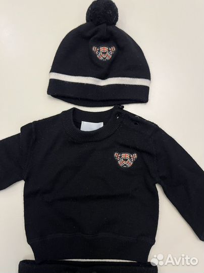 Костюм шерстяной с шапкой Burberry оригинал 3 мес