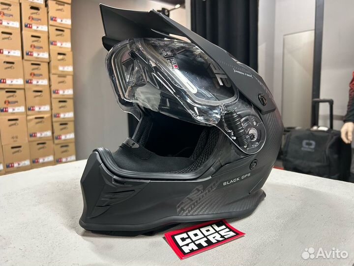 Шлем модуляр 509 Delta R3L Carbon с подогревом Bla