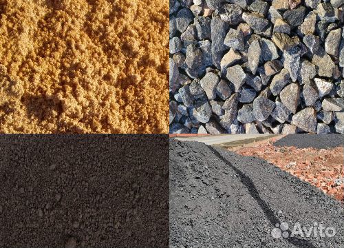 Песок, щебень