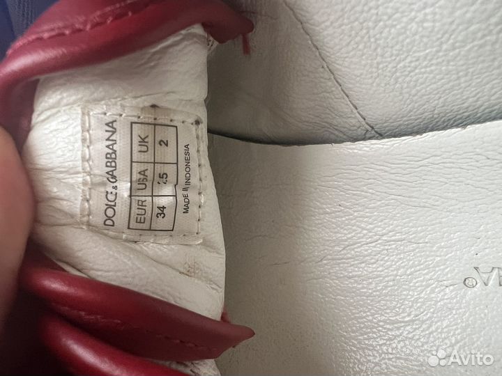Dolce gabbana кеды детские р.34