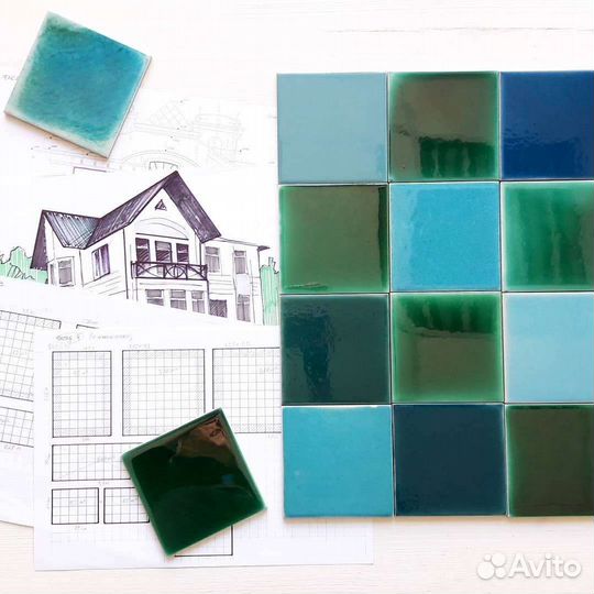 Дизайнерская плитка ручной глазуровки