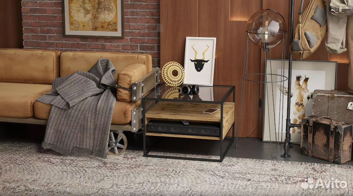 Прикроватная тумба, тумба лофт (с дефектом)