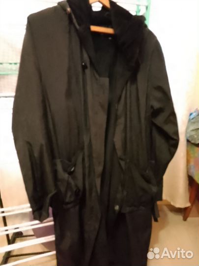 Женский плащ с капюшоном с подкладкой 54 размер