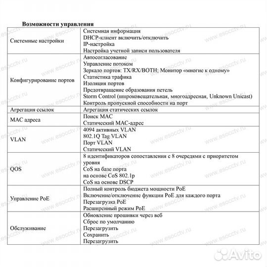 Управляемый POE коммутатор 8 портов, 1Uplink порт