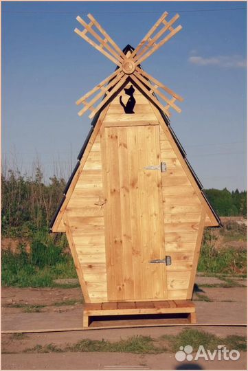 Дачный туалет с лебедем зяз 858