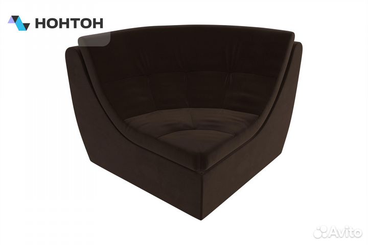 Угол Холидей микровельвет коричневый