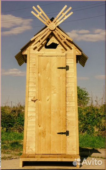 Дачный туалет деревянный XQF