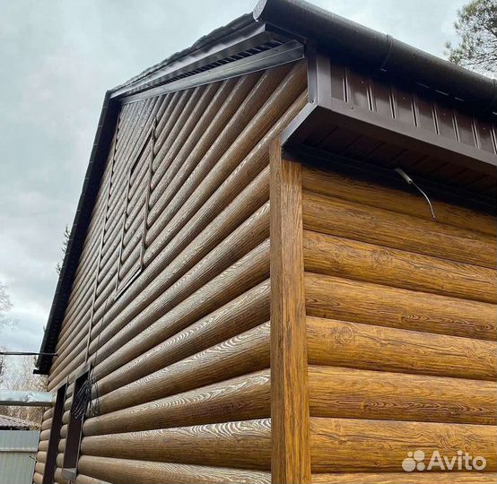 Сайдинг металлический бревно 