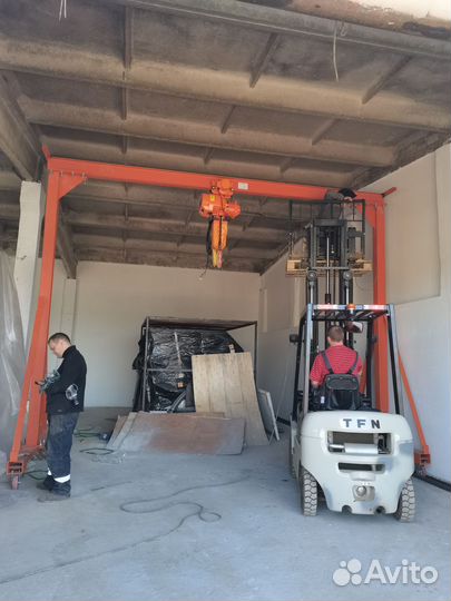 Легкий козловой мобильный кран мпу гп до 5т