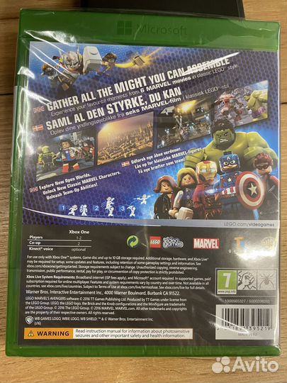 Lego Marvel Мстители диск для Xbox новый
