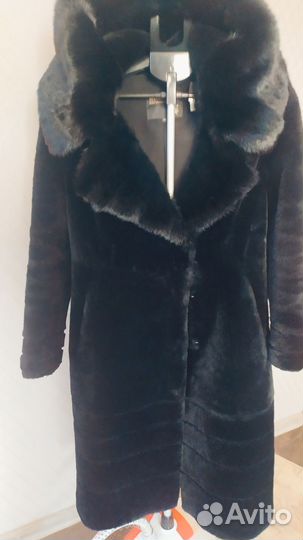 Шуба мутоновая с норкой 44-46
