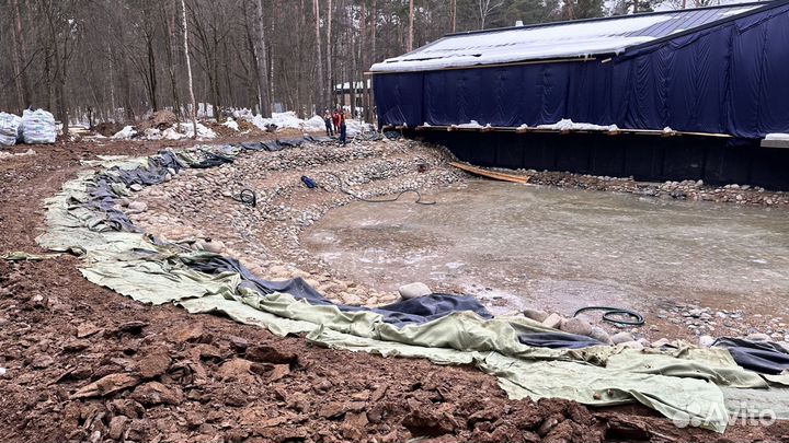 Природный камень плашка из песчаника серо-зеленого