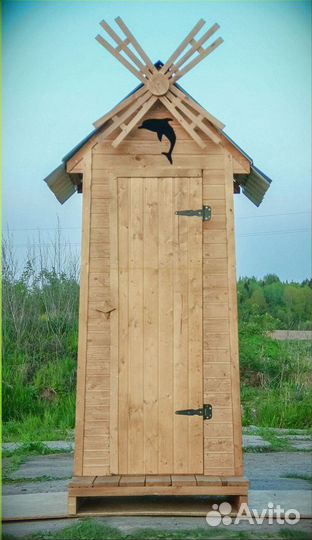 Уличный туалет деревянный Д545