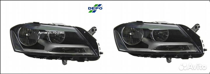 Фара правая с регулирующим Volkswagen Passat B7