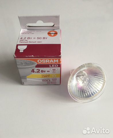 Светодиодная лампа osram led mr16, 50 Вт, 220 V