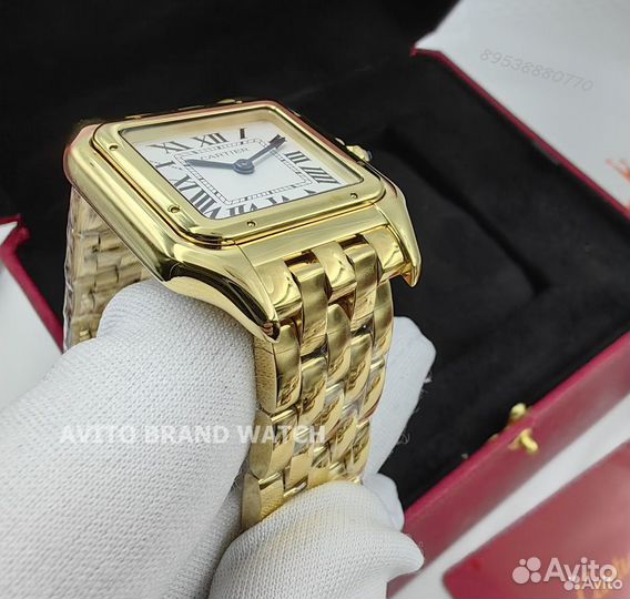 Cartier часы женские panthere 27 mm yellow gold