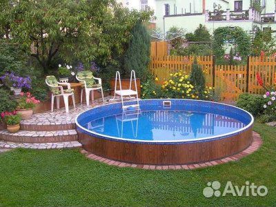 Круглый морозоустойчивый каркасный бассейн