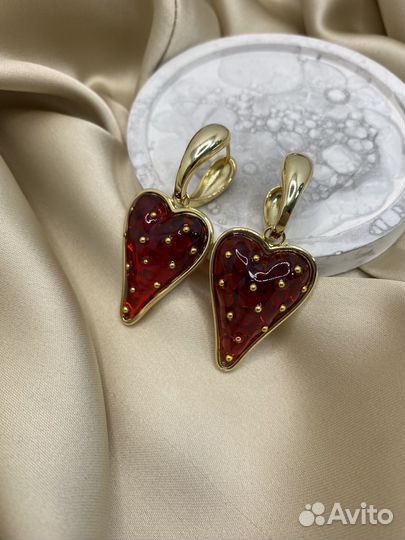 Серьги сердце