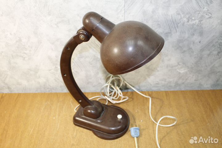 Лампа настольная карболитовая, лампа нквд