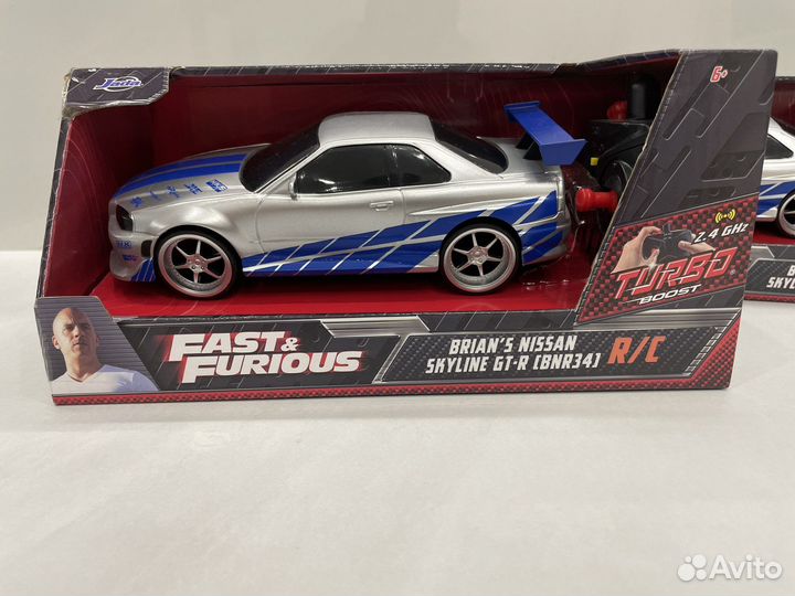 Nissan skyline Р/у Jada 1/24 Fast and furious