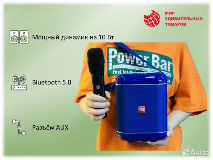 Портативная колонка с микрофоном