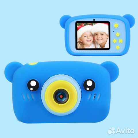 Детский фотоаппарат с силиконовым чехлом (Мишка)