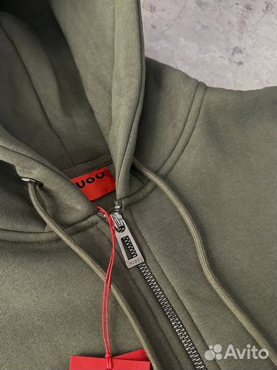 Зип худи Hugo Boss зеленое люкс