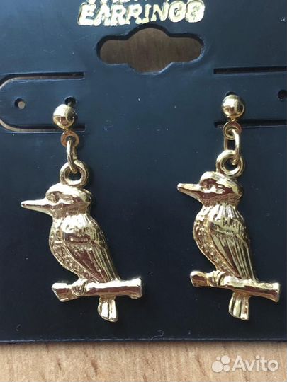 Серьги птички новые