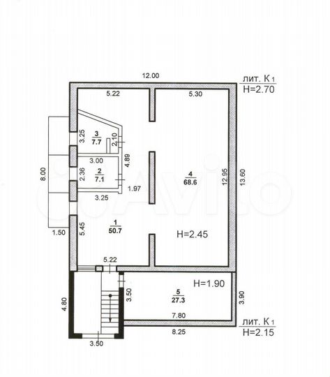 Свободного назначения, 160 м²/54,2