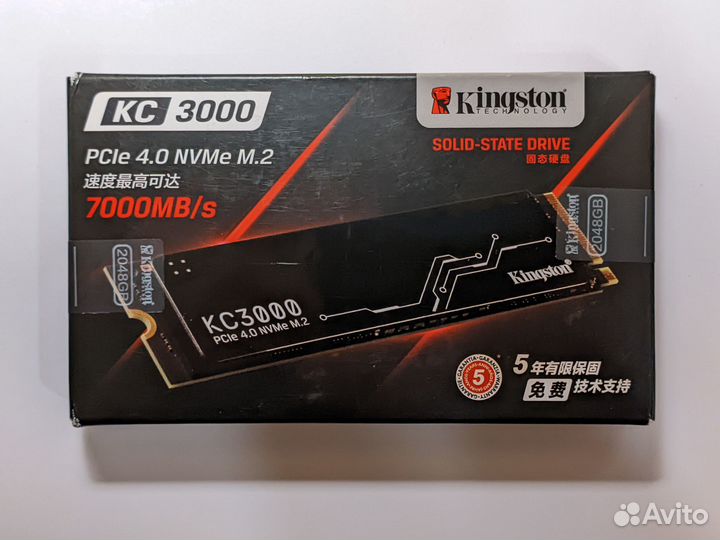 SSD Kingston KC3000 2tb (7000/7000 Mb/s), новый
