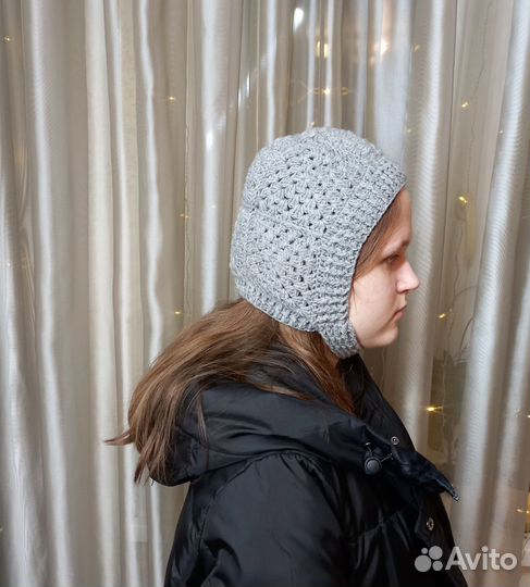 Чепчик вязаный женский Кроше