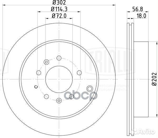 Диск тормозной mazda CX-7 2.3 07- задний DF 190