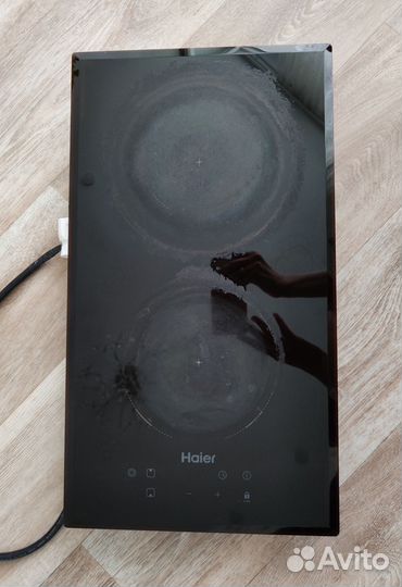 Варочная панель 2 комф электро Haier чёрн