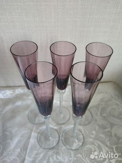 Бокалы марганцевое стекло СССР