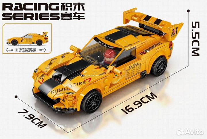 Конструктор гоночная тачка 10076