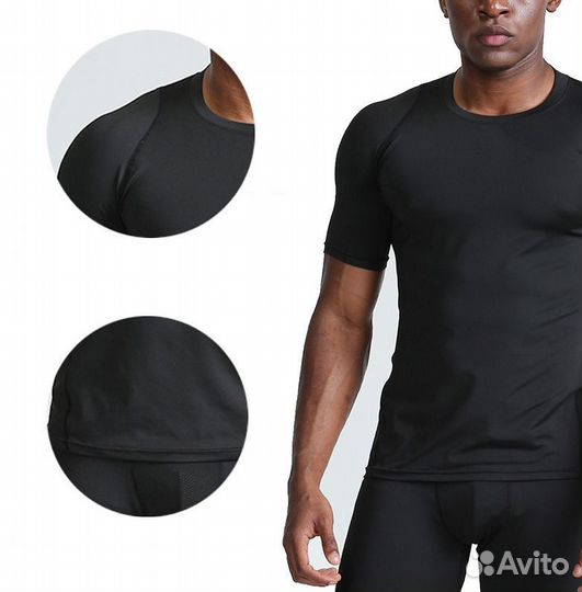 Футболка спортивная компрессионная оригинал M-XXL