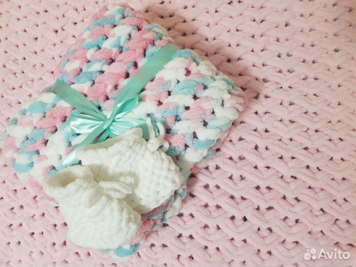 Плед детский, ручная работа