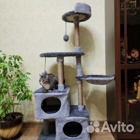 Игровой комплекс-когтеточка для кошек с горкой Эльбрус - Интернет-зоомагазин Мистер Гав