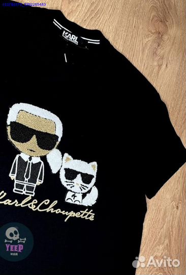 Футболка Karl Lagerfeld черная S XL XXL (Арт.54018)